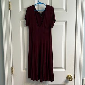 Forever 21 maroon t shirt dress